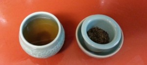 steeped pu'erh tea